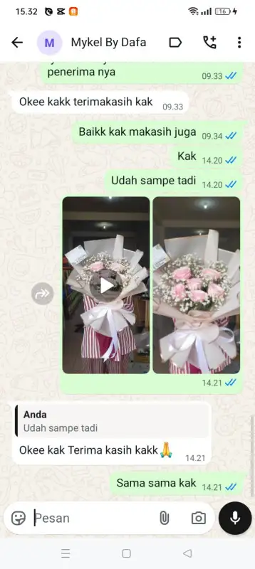 Testimonial Papan buket bunga KONAWE KEPULAUAN
