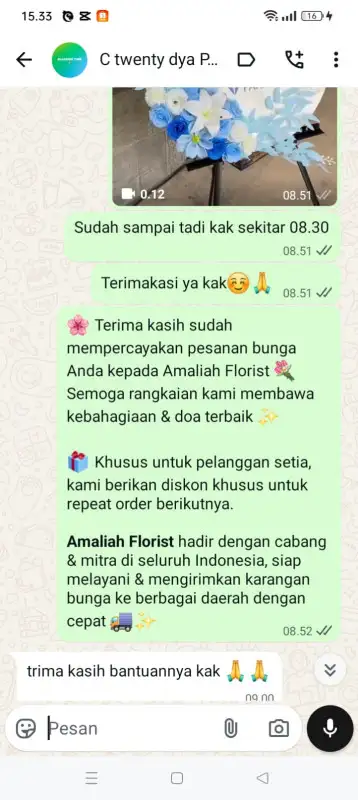 Testimonial krans bunga KONAWE KEPULAUAN