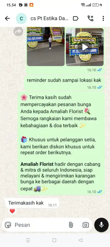 Testimonial Papan Bunga duka KONAWE KEPULAUAN
