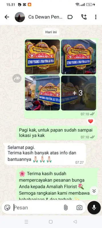Testimonial papan bunga KONAWE KEPULAUAN